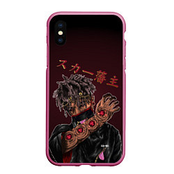 Чехол iPhone XS Max матовый SCARLXRD: Dark Man, цвет: 3D-малиновый