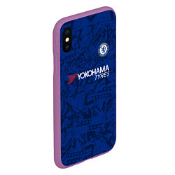 Чехол iPhone XS Max матовый Chelsea home 19-20, цвет: 3D-фиолетовый — фото 2