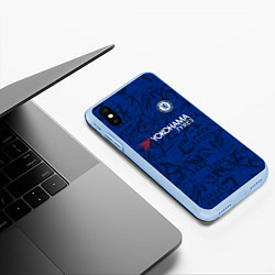 Чехол iPhone XS Max матовый Chelsea home 19-20, цвет: 3D-голубой — фото 2