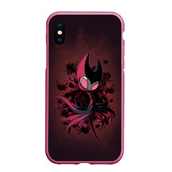 Чехол iPhone XS Max матовый Hollow Knight, цвет: 3D-малиновый