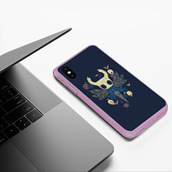 Чехол iPhone XS Max матовый Hollow Knight, цвет: 3D-сиреневый — фото 2