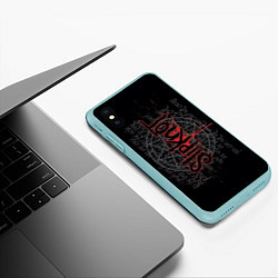 Чехол iPhone XS Max матовый Slipknot: Pentagram, цвет: 3D-мятный — фото 2
