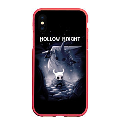 Чехол iPhone XS Max матовый Hollow Knight, цвет: 3D-красный