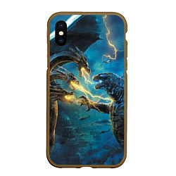 Чехол iPhone XS Max матовый Godzilla Rage