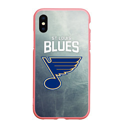 Чехол iPhone XS Max матовый St Louis Blues, цвет: 3D-баблгам