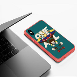 Чехол iPhone XS Max матовый Моя геройская академия, цвет: 3D-красный — фото 2