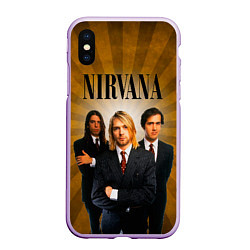 Чехол iPhone XS Max матовый Nirvana, цвет: 3D-сиреневый