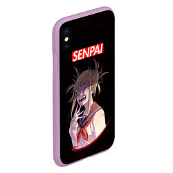 Чехол iPhone XS Max матовый Senpai My Hero Academia, цвет: 3D-сиреневый — фото 2