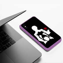 Чехол iPhone XS Max матовый Рюк в свете, цвет: 3D-фиолетовый — фото 2