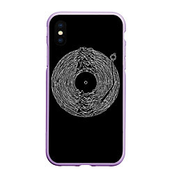 Чехол iPhone XS Max матовый Joy Division, цвет: 3D-сиреневый