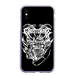 Чехол iPhone XS Max матовый Ghostemane, цвет: 3D-светло-сиреневый