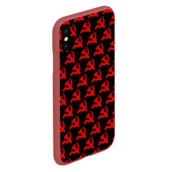 Чехол iPhone XS Max матовый СССР, цвет: 3D-красный — фото 2
