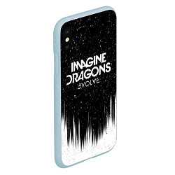 Чехол iPhone XS Max матовый IMAGINE DRAGONS, цвет: 3D-голубой — фото 2