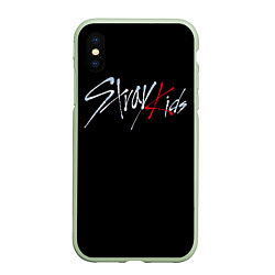 Чехол iPhone XS Max матовый Stray Kids, цвет: 3D-салатовый