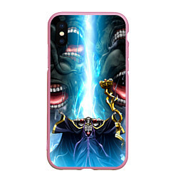 Чехол iPhone XS Max матовый Overlord, цвет: 3D-розовый