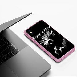 Чехол iPhone XS Max матовый Король и Шут Анархия спина, цвет: 3D-розовый — фото 2