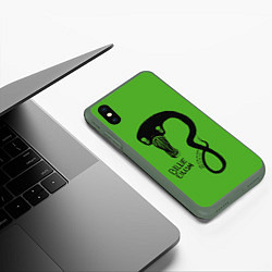 Чехол iPhone XS Max матовый BILLIE EILISH, цвет: 3D-темно-зеленый — фото 2