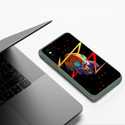 Чехол iPhone XS Max матовый Dota 2 Tinker, цвет: 3D-темно-зеленый — фото 2