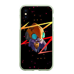 Чехол iPhone XS Max матовый Dota 2 Tinker, цвет: 3D-салатовый