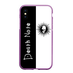 Чехол iPhone XS Max матовый Death Note 1, цвет: 3D-фиолетовый