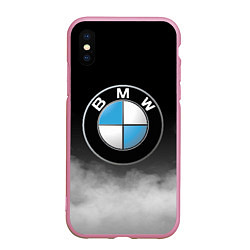 Чехол iPhone XS Max матовый BMW, цвет: 3D-розовый