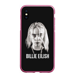 Чехол iPhone XS Max матовый BILLIE EILISH, цвет: 3D-малиновый