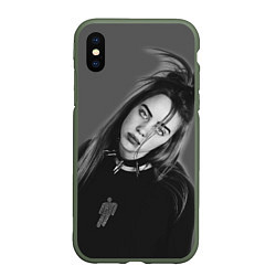 Чехол iPhone XS Max матовый BILLIE EILISH, цвет: 3D-темно-зеленый