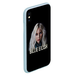 Чехол iPhone XS Max матовый BILLIE EILISH, цвет: 3D-голубой — фото 2