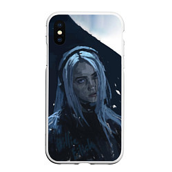 Чехол iPhone XS Max матовый Billie Eilish: Love, цвет: 3D-белый