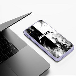 Чехол iPhone XS Max матовый METALLICA, цвет: 3D-светло-сиреневый — фото 2