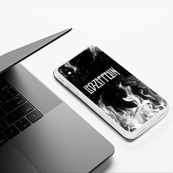 Чехол iPhone XS Max матовый LED ZEPPELIN, цвет: 3D-белый — фото 2