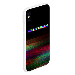 Чехол iPhone XS Max матовый BILLIE EILISH: Black Glitch, цвет: 3D-белый — фото 2