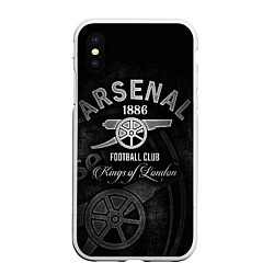 Чехол iPhone XS Max матовый Arsenal, цвет: 3D-белый