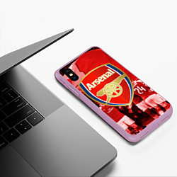 Чехол iPhone XS Max матовый Arsenal, цвет: 3D-сиреневый — фото 2