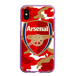 Чехол iPhone XS Max матовый Arsenal, цвет: 3D-фиолетовый