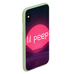 Чехол iPhone XS Max матовый Lil peepLogo, цвет: 3D-салатовый — фото 2