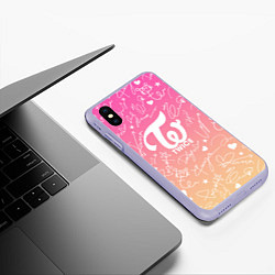 Чехол iPhone XS Max матовый TWICE АВТОГРАФЫ, цвет: 3D-светло-сиреневый — фото 2