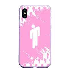 Чехол iPhone XS Max матовый Billie Eilish: Pink Style, цвет: 3D-светло-сиреневый