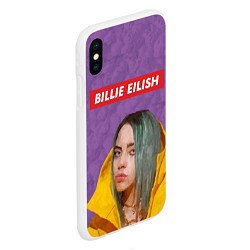 Чехол iPhone XS Max матовый Billie Eilish, цвет: 3D-белый — фото 2