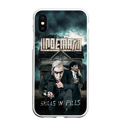 Чехол iPhone XS Max матовый LINDEMANN: Skills in Pills, цвет: 3D-белый