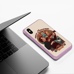 Чехол iPhone XS Max матовый Sherlock, цвет: 3D-сиреневый — фото 2