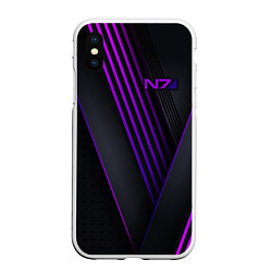 Чехол iPhone XS Max матовый Mass Effect N7