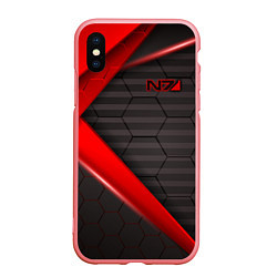 Чехол iPhone XS Max матовый Mass Effect N7