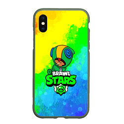 Чехол iPhone XS Max матовый BRAWL STARS LEON