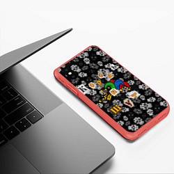 Чехол iPhone XS Max матовый Король и Шут, цвет: 3D-красный — фото 2