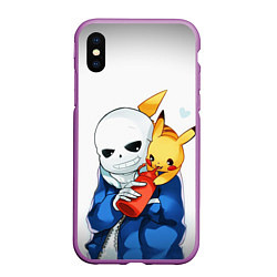 Чехол iPhone XS Max матовый UNDERTALE, цвет: 3D-фиолетовый