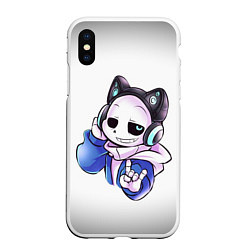 Чехол iPhone XS Max матовый UNDERTALE, цвет: 3D-белый