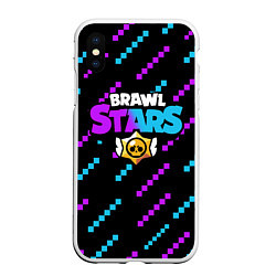 Чехол iPhone XS Max матовый Brawl Stars, цвет: 3D-белый