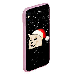 Чехол iPhone XS Max матовый Woman yelling at cat, цвет: 3D-розовый — фото 2