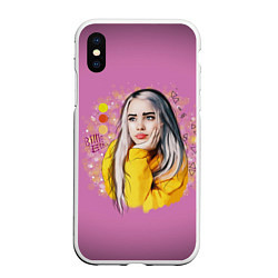 Чехол iPhone XS Max матовый BILLIE EILISH, цвет: 3D-белый